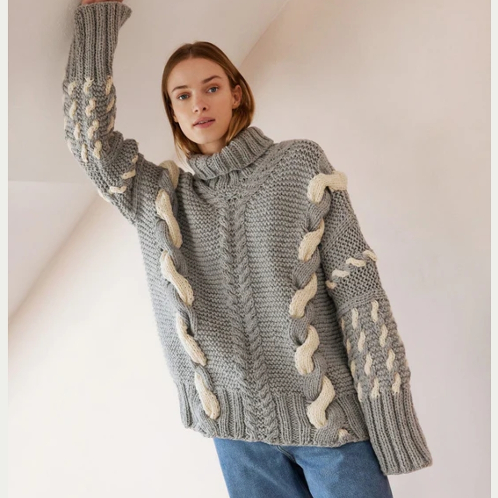 Chunky Knit Gray Sweater